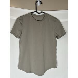 Lululemon Love Tee Crew neck Pima Cotton T-Shirt Gray Sage Women’s Size S Casual